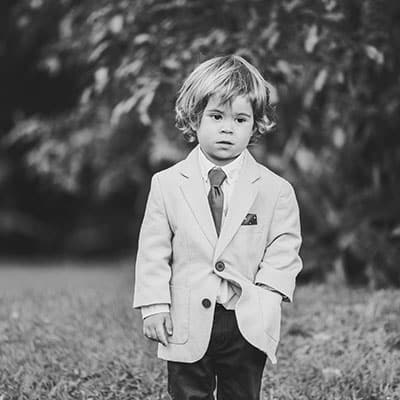 black and white image of pageboy