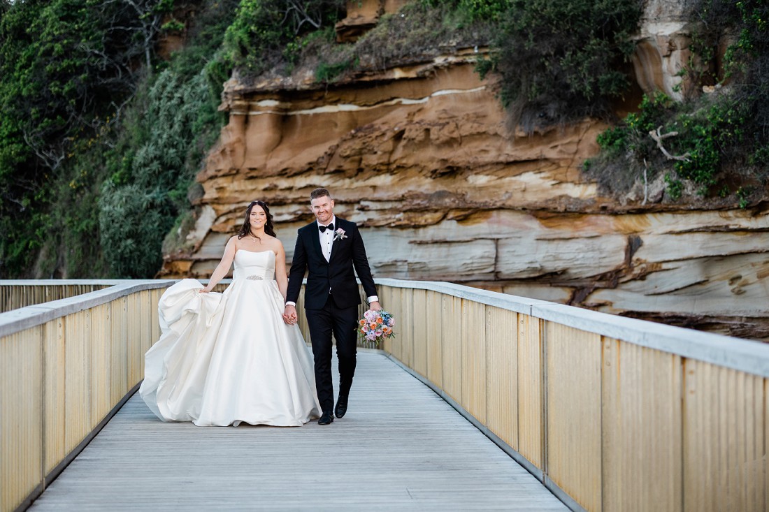terrigal boardwalk wedding photo