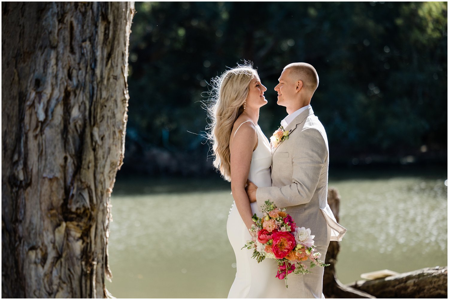 avoca lake wedding photo
